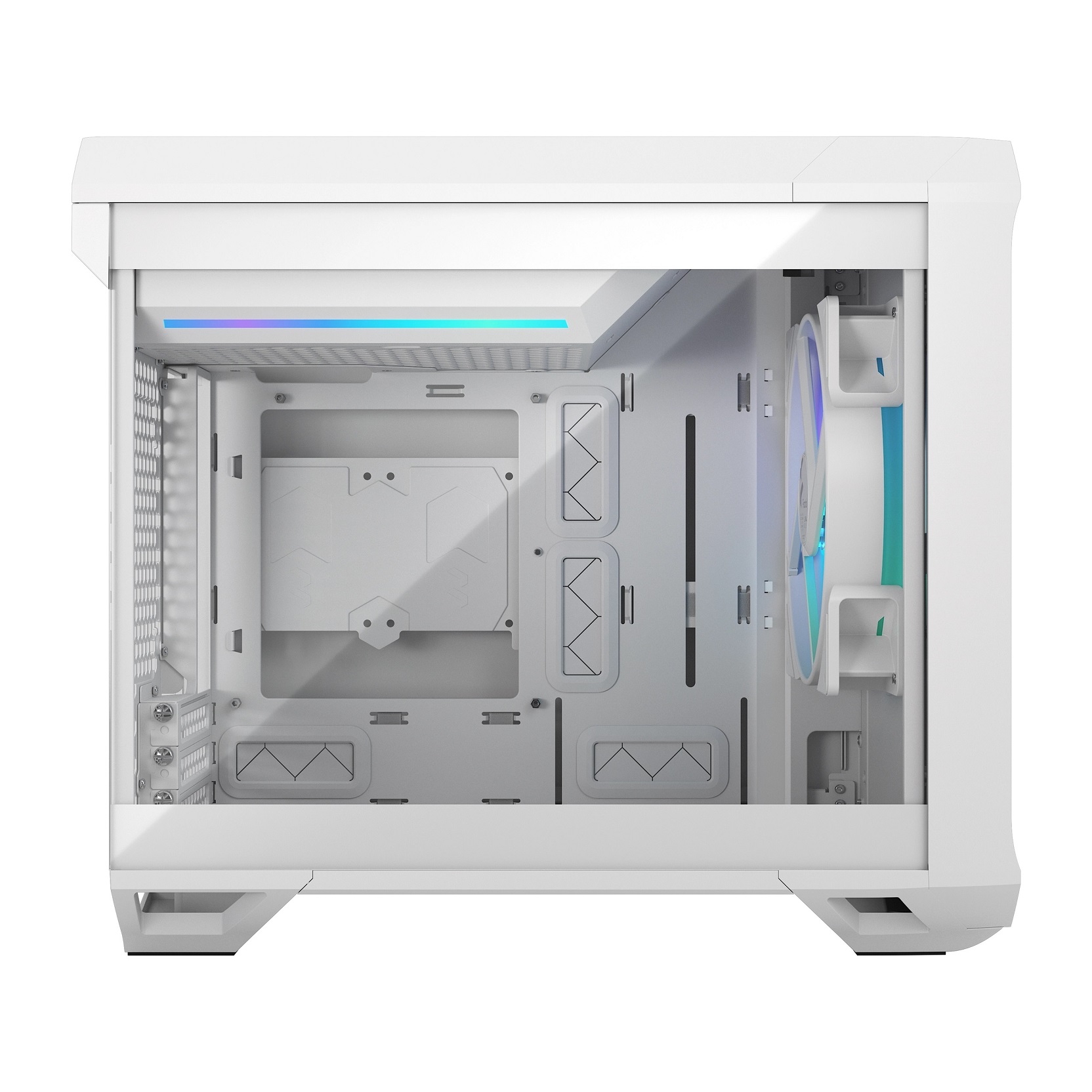 Obrázek Fractal Design Torrent Nano RGB White TG Clear Tint/Micro Tower/Transpar./Bílá