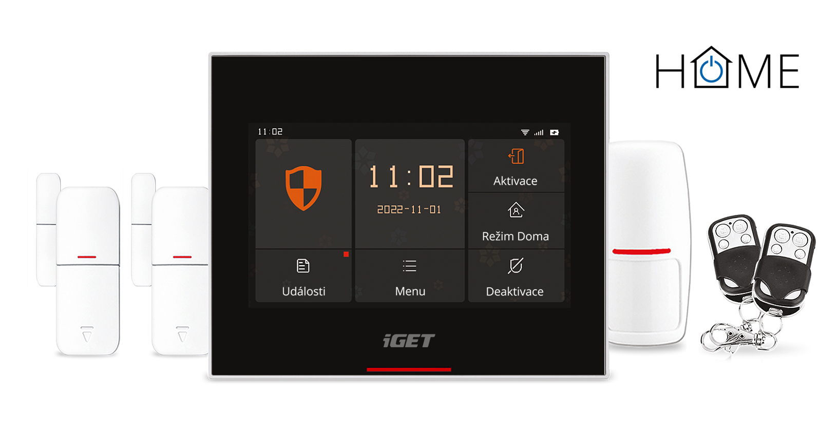 Obrázek iGET HOME X5 - Inteligentní Wi-Fi/GSM alarm, v aplikaci i ovládání IP kamer a zásuvek, Android, iOS