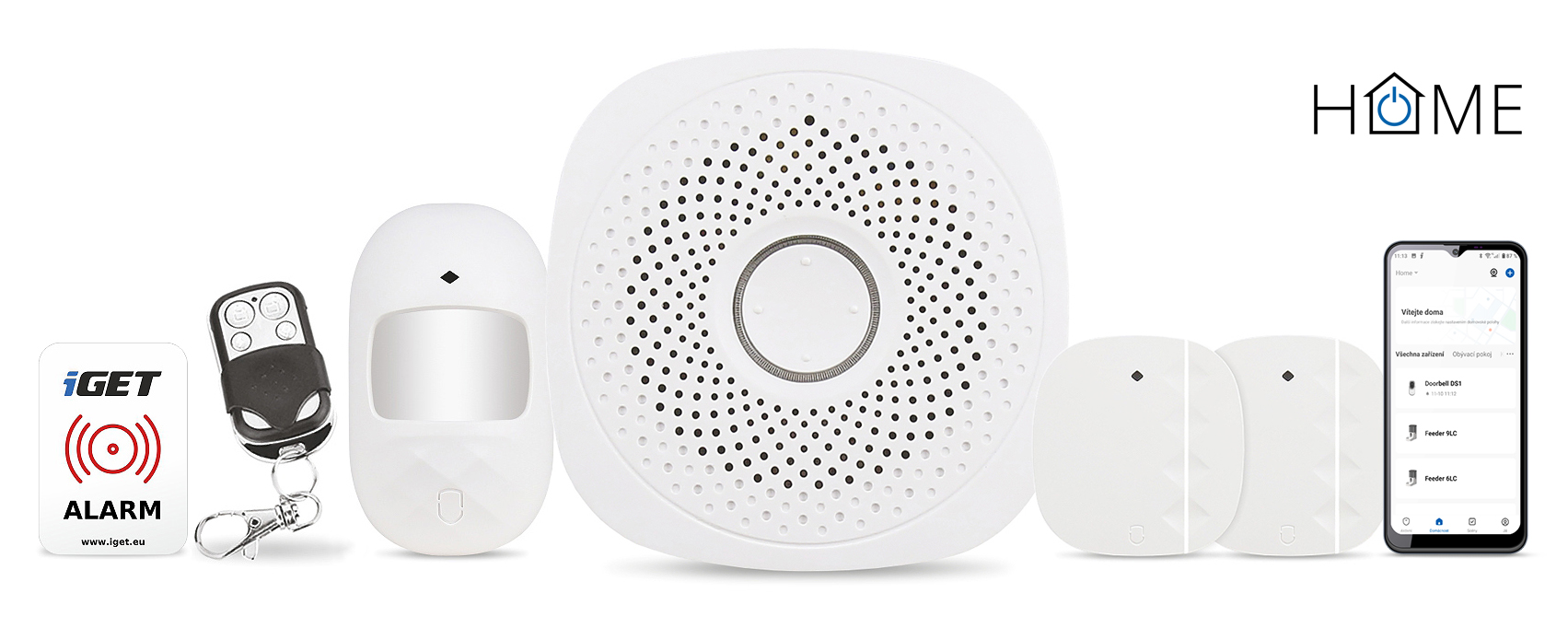 Obrázek iGET HOME X1 - Inteligentní Wi-Fi alarm, v aplikaci i ovládání IP kamer a zásuvek, Android, iOS