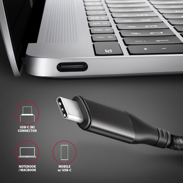 Obrázek AXAGON RVC-HI2MC, USB-C -> HDMI 2.0a redukce / kabel 1.8m, 4K/60Hz HDR10