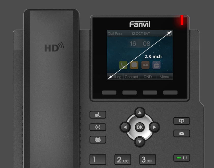 Obrázek Fanvil X3SG SIP telefon, 2,8"bar.disp., 4SIP, dual Gbit, PoE