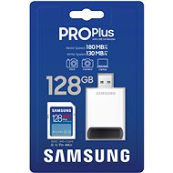Obrázek Samsung/SDXC/128GB/180MBps/USB 3.0/USB-A/Class 10/+ Adaptér/Modrá