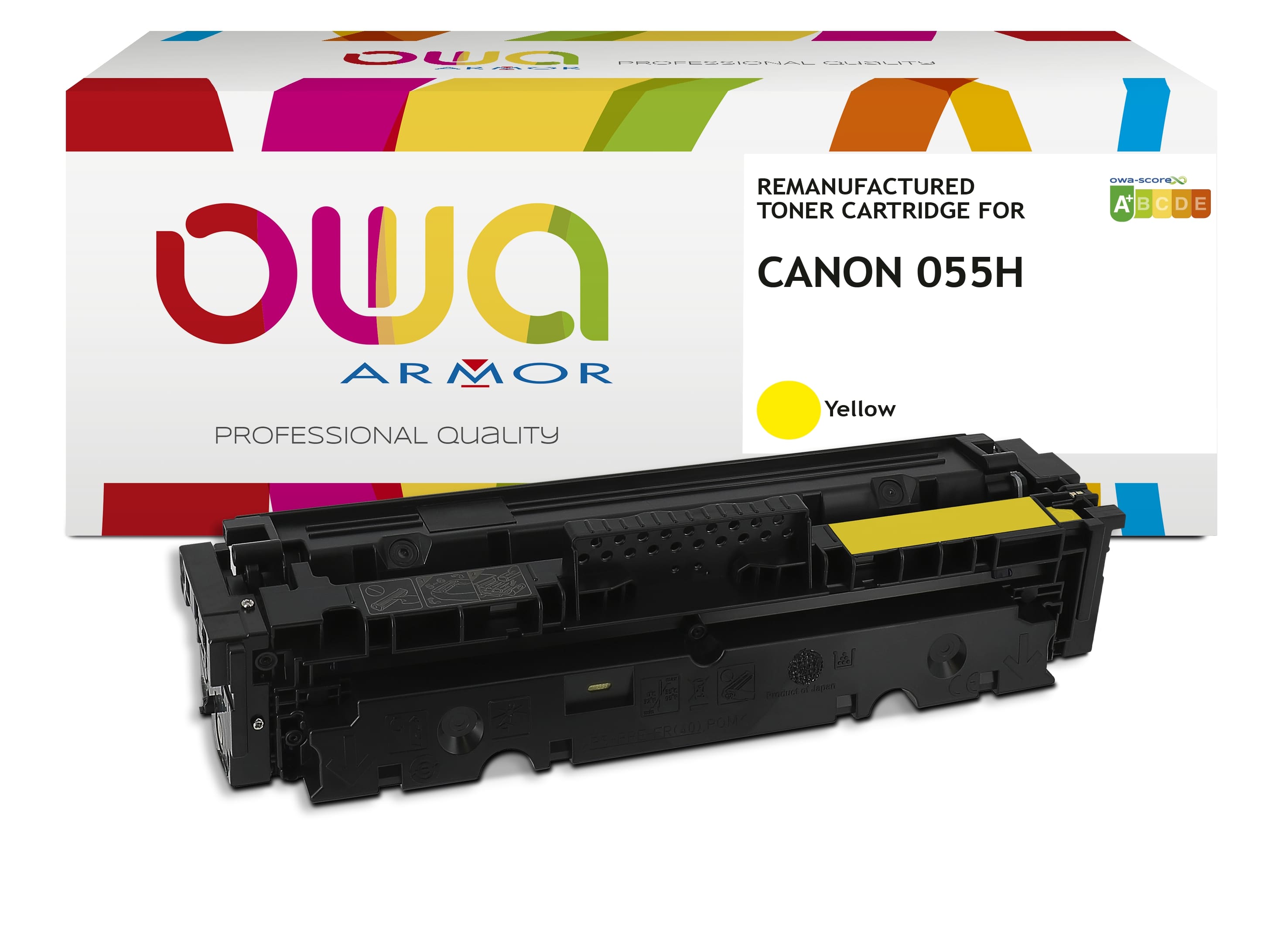 Obrázek OWA Armor toner kompatibilní s Canon CRG-055H Y, 5900st, žlutá/yellow