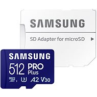 Obrázek Samsung/micro SDXC/512GB/180MBps/Class 10/+ Adaptér/Modrá