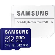 Obrázek Samsung/micro SDXC/512GB/Class 10/+ Adaptér/Modrá