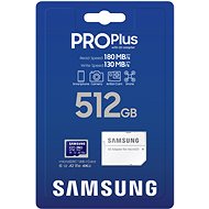 Obrázek Samsung/micro SDXC/512GB/180MBps/Class 10/+ Adaptér/Modrá