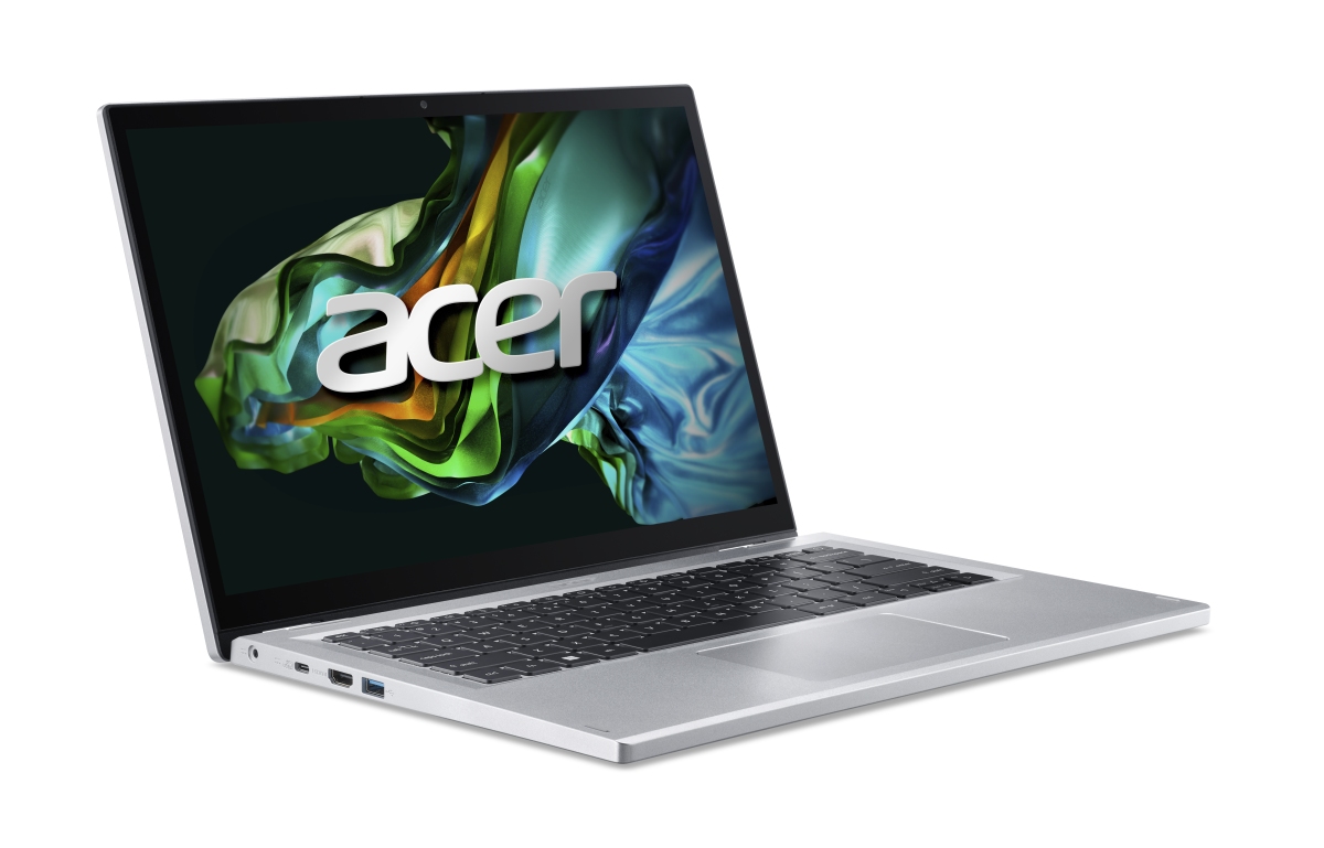 Obrázek Acer Aspire 3/Spin 14/i3-N305/14"/WUXGA/T/8GB/512GB SSD/UHD Xe/W11H/Silver/2R