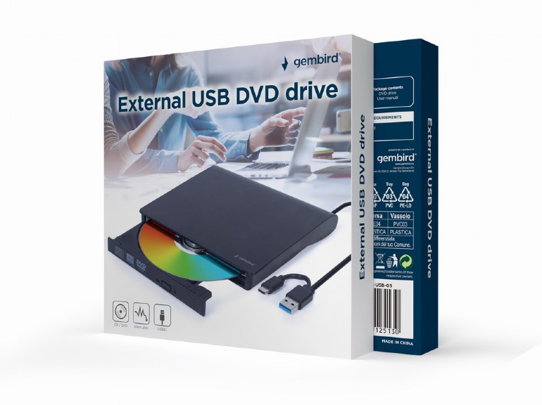 Obrázek GEMBIRD External DVD-RW DVD-USB-03 black