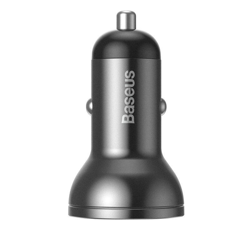 Obrázek Baseus CCBX-0G Nabíječka do Auta s Displejem 24W 2x USB Grey