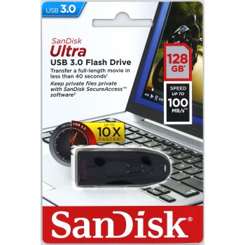 Obrázek SanDisk Ultra/128GB/100MBps/USB 3.0/USB-A/Černá