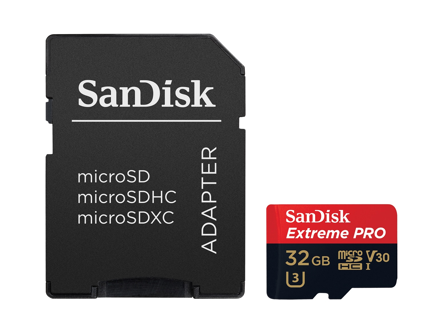 Obrázek SanDisk Extreme PRO/micro SDHC/32GB/UHS-I U3 / Class 10/+ Adaptér