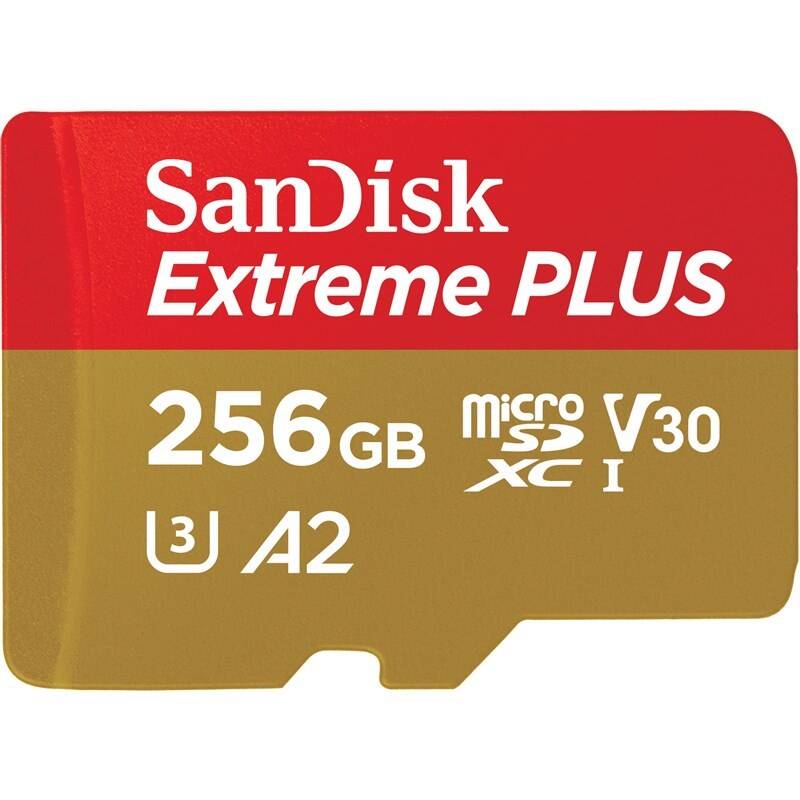 Obrázek SanDisk Extreme PLUS/micro SDXC/256GB/UHS-I U3 / Class 10/+ Adaptér