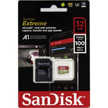 Obrázek SanDisk Extreme/micro SDHC/32GB/100MBps/UHS-I U3 / Class 10/+ Adaptér