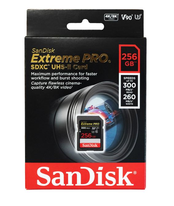 Obrázek SanDisk Extreme PRO/SDXC/256GB/UHS-II U3 / Class 10