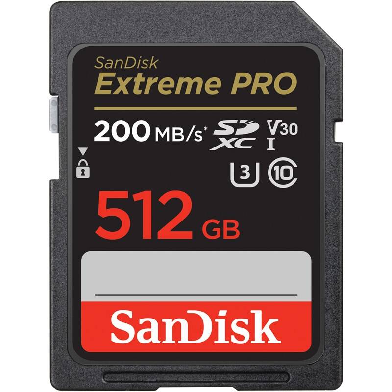 Obrázek SanDisk Extreme PRO/SDXC/512GB/UHS-I U3 / Class 10/Černá