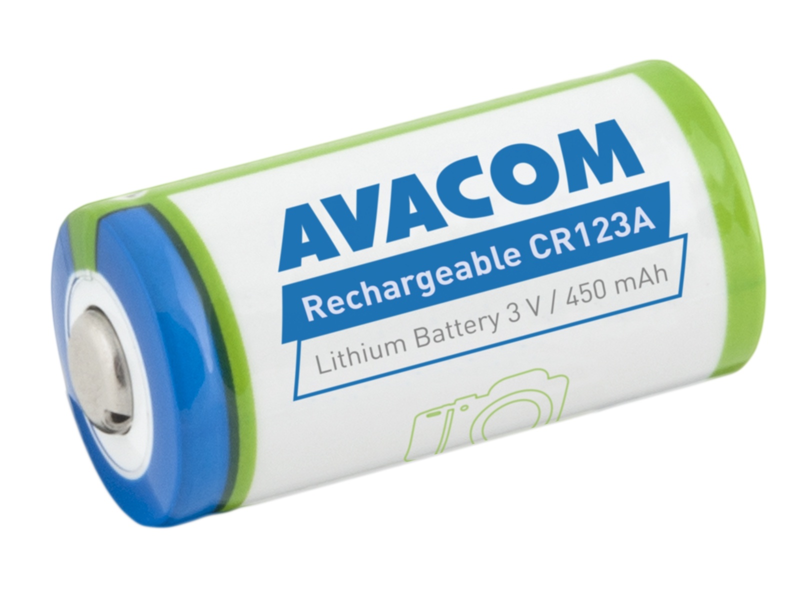 Obrázek Nabíjecí fotobaterie Avacom CR123A 3V 450mAh 1.4Wh