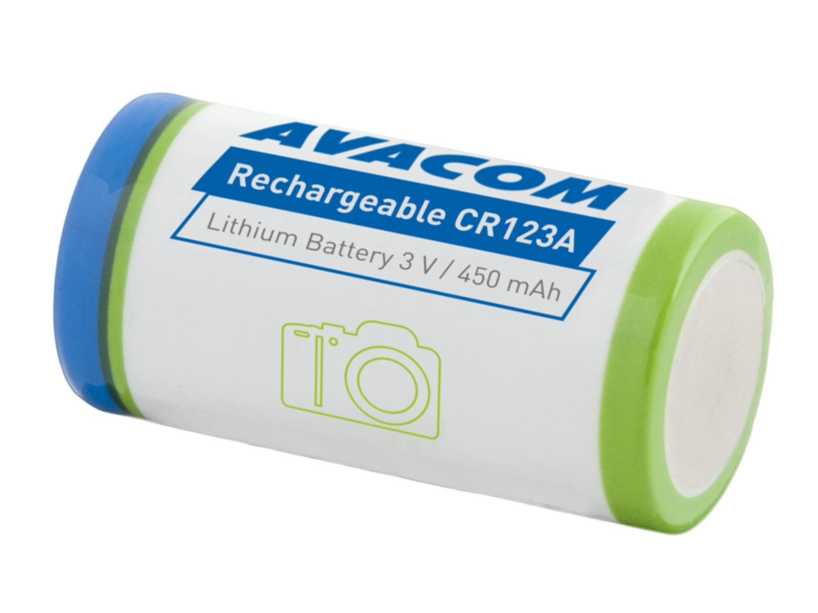 Obrázek Nabíjecí fotobaterie Avacom CR123A 3V 450mAh 1.4Wh