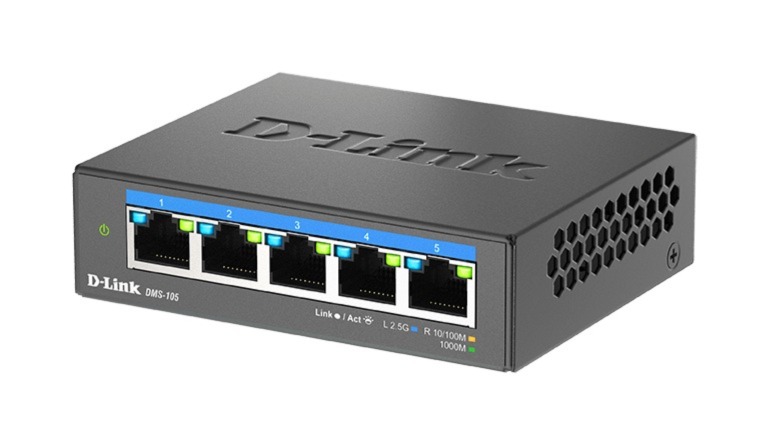 Obrázek D-Link DMS-105/E 5-port 2.5G Multi-Gigabit QoS IGMP Snooping Switch