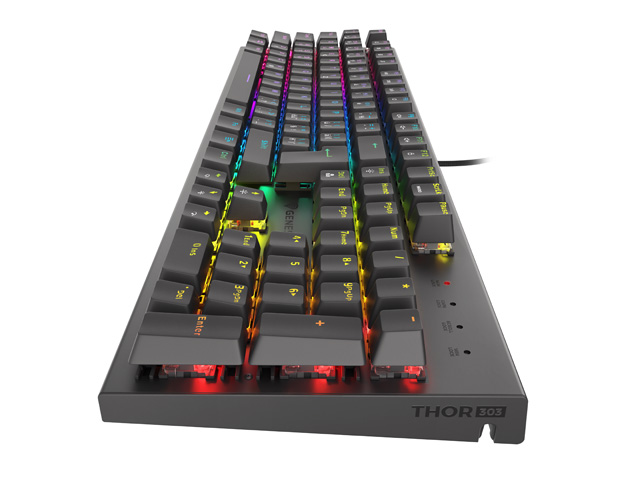 Obrázek Genesis herní mechanická klávesnice THOR 303/RGB/Outemu Red/Drátová USB/CZ-SK layout/Černá