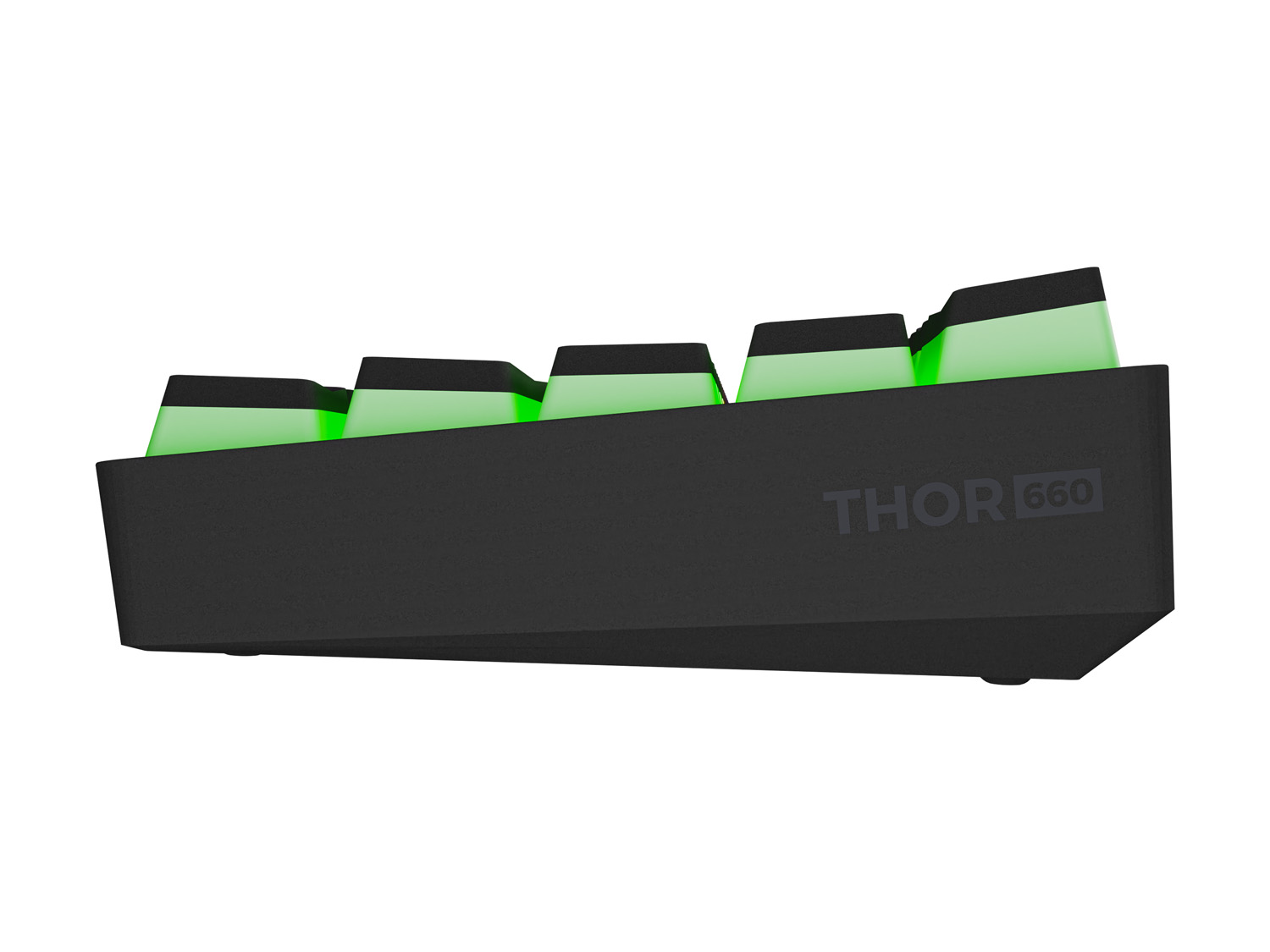 Obrázek Genesis herní klávesnice THOR 660/RGB/Gateron Brown/Bezdrátová USB + Bluetooth/US layout/Černá