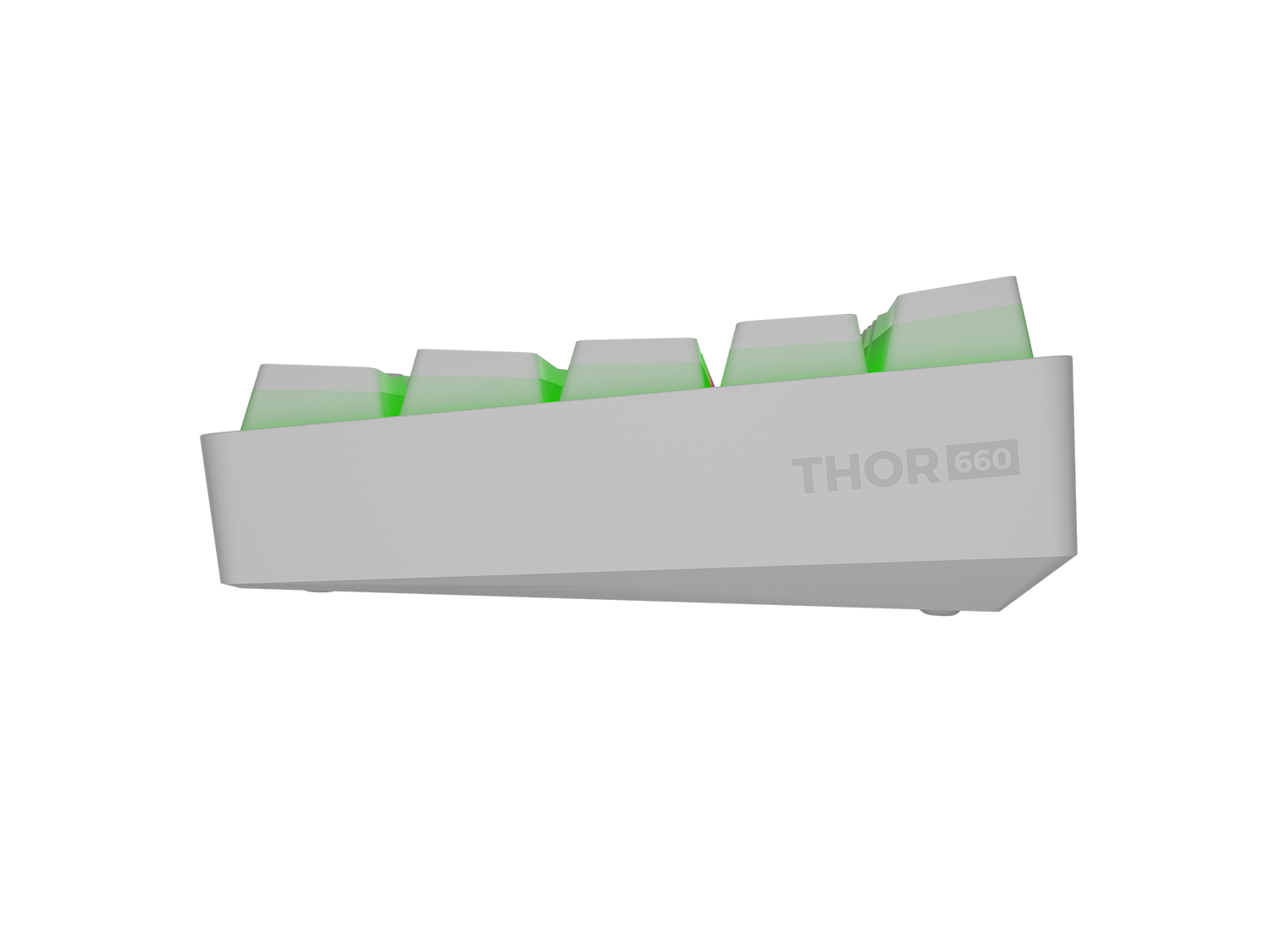 Obrázek Genesis herní klávesnice THOR 660/RGB/Gateron Brown/Bezdrátová USB + Bluetooth/US layout/Bílá