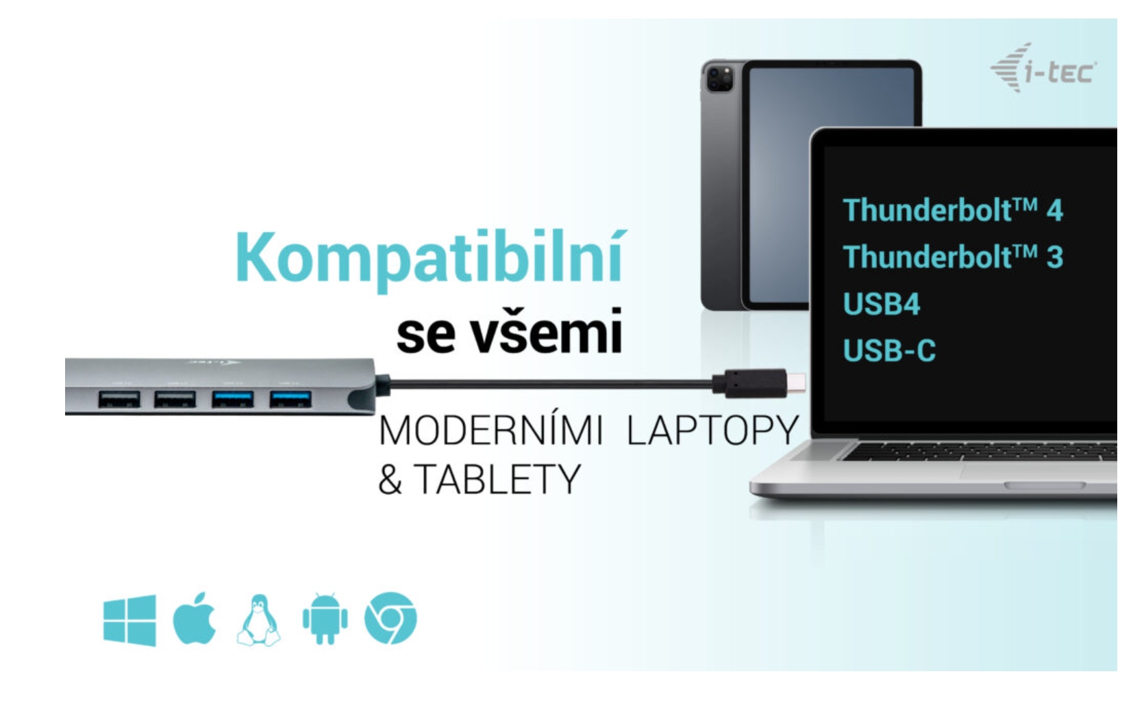 Obrázek i-tec USB-C Metal Nano 2x HDMI Docking Station, PD 100W