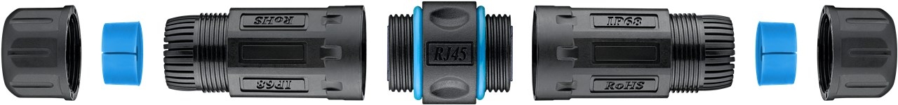 Obrázek PremiumCord Vodotěsný propojovací box 2x RJ45 female (8P8C) pro kabely Cat.6A, stíněný