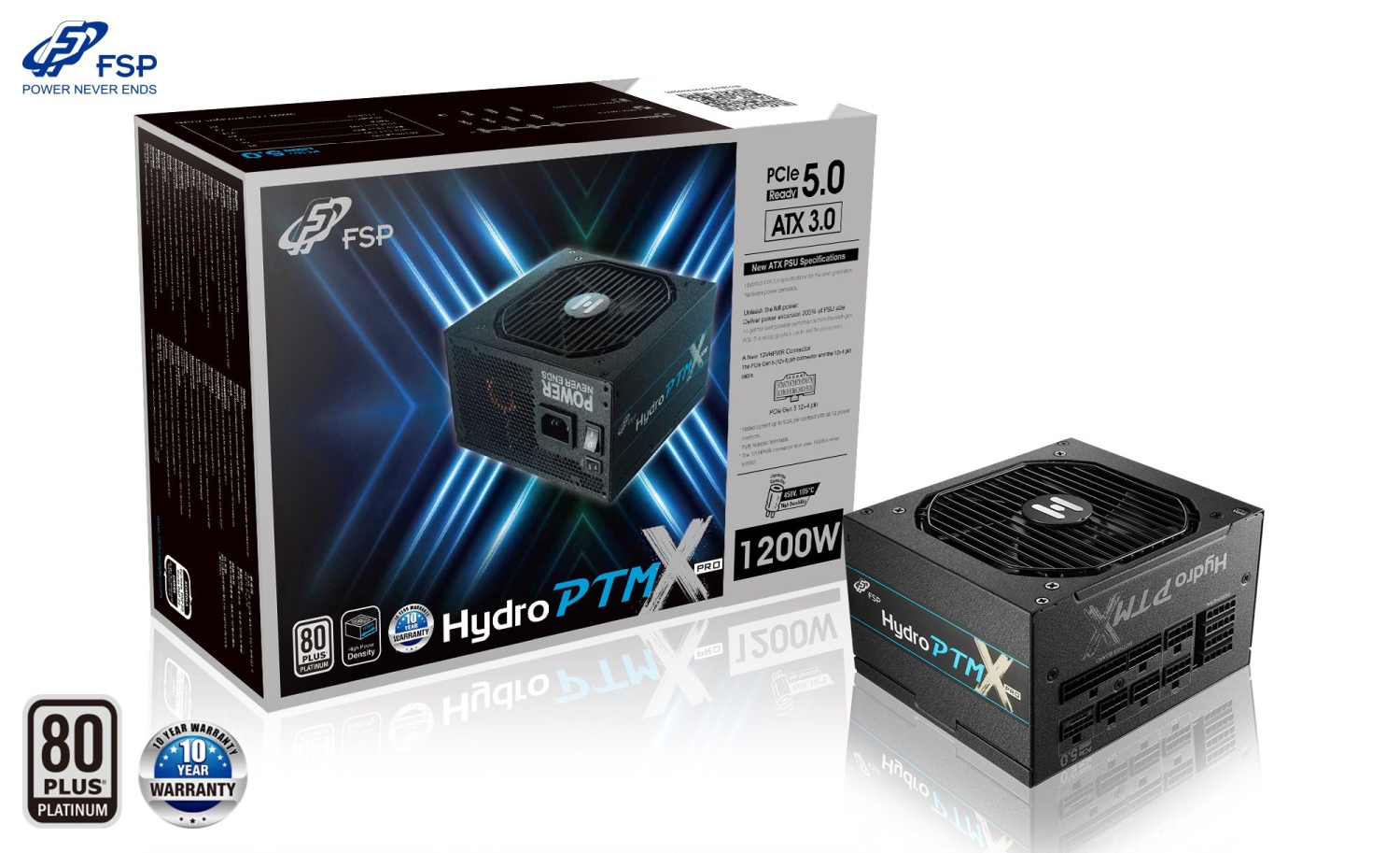 FSP HYDRO PTM X PRO 1200/1200W/ATX 3.0/80PLUS Platinum/Modular/Retail