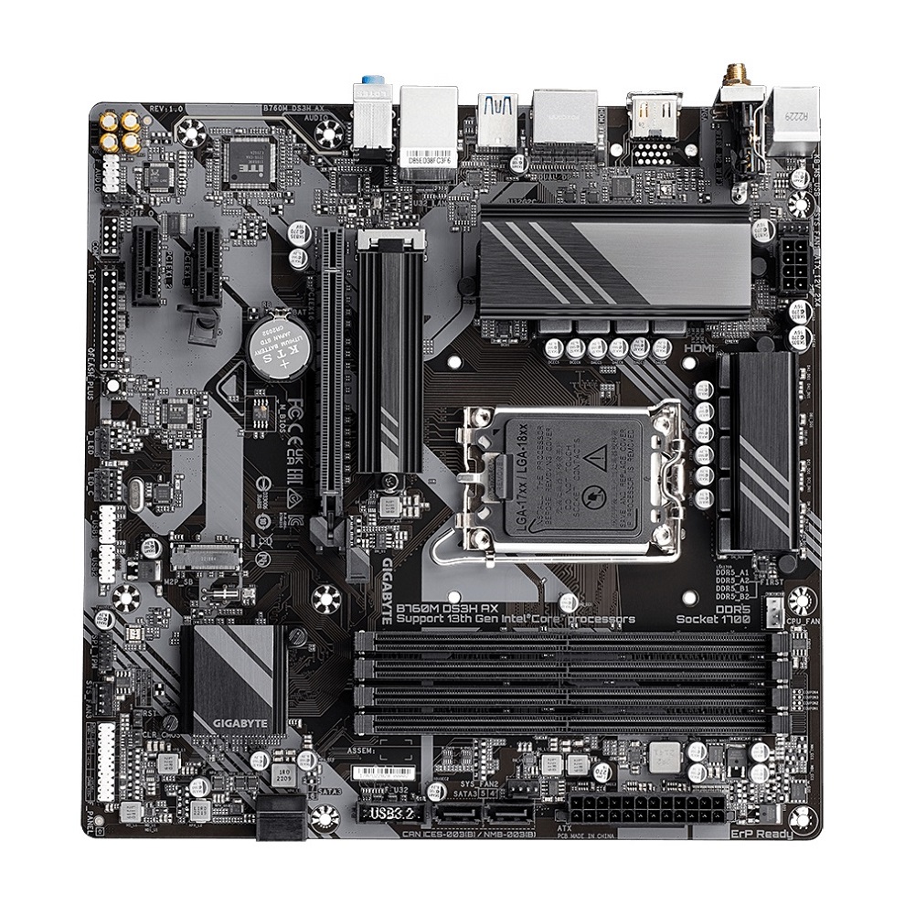 Obrázek GIGABYTE B760M DS3H AX/LGA 1700/mATX