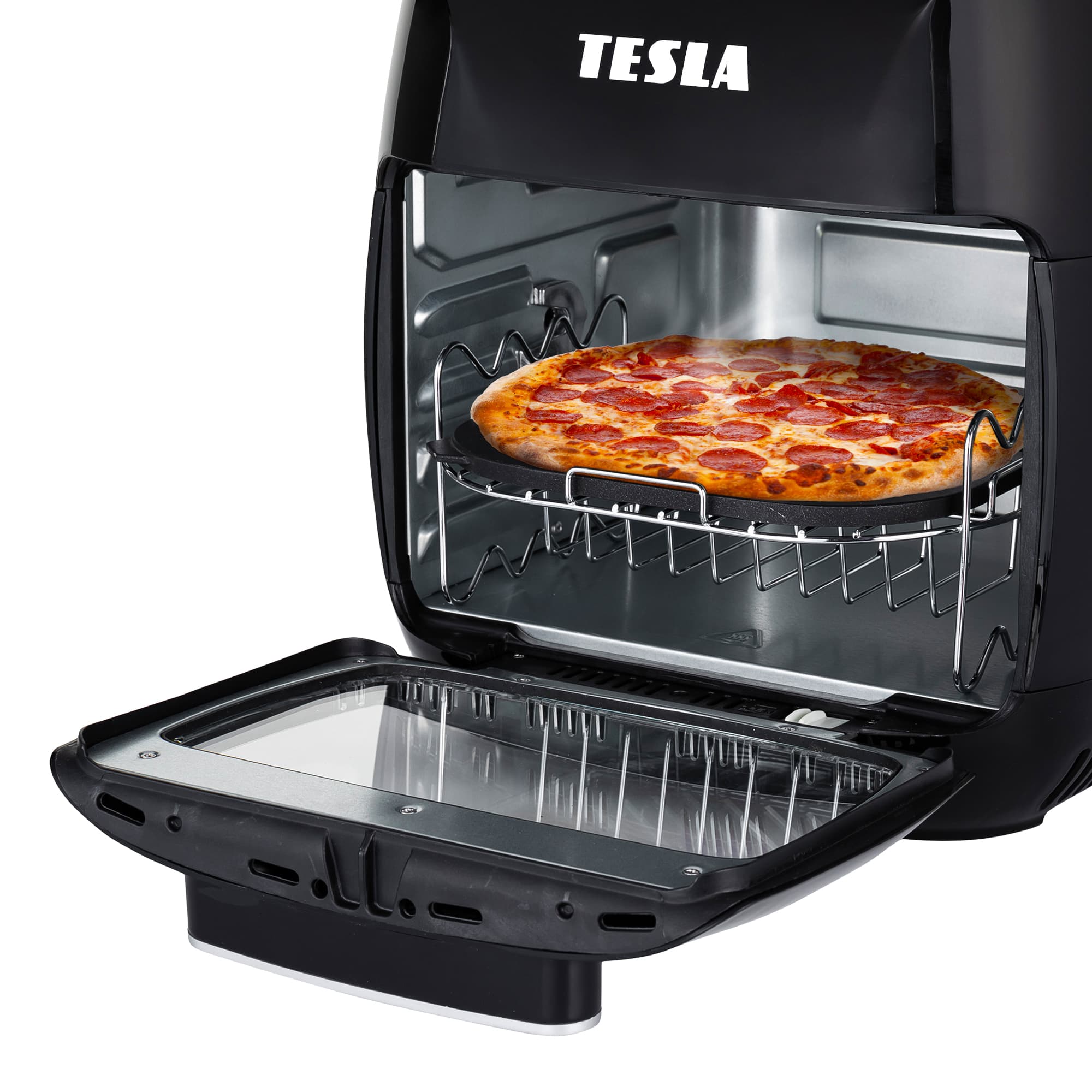 Obrázek TESLA AirCook & Grill QG600 multifunkční digitální horkovzdušná fritéza