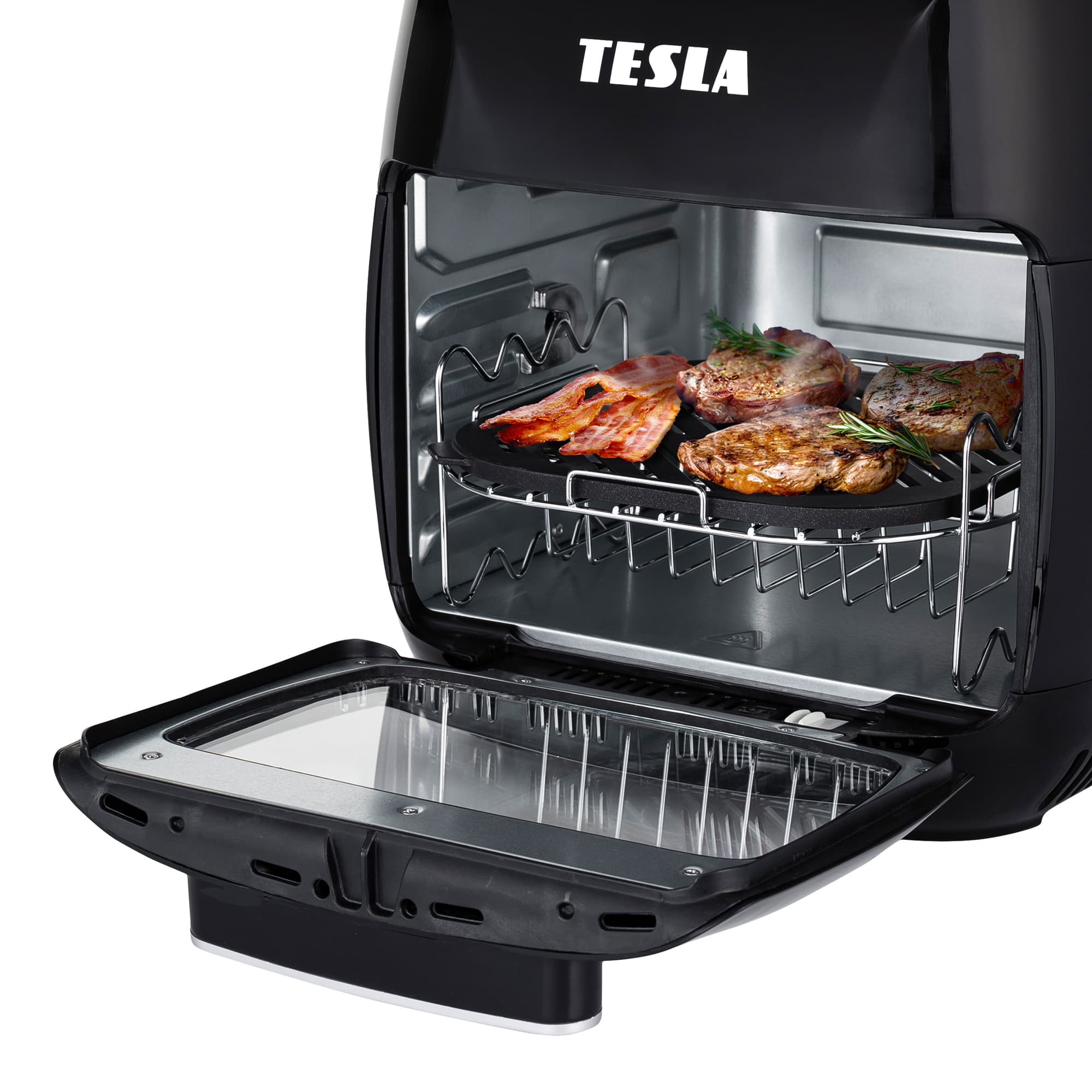 Obrázek TESLA AirCook & Grill QG600 multifunkční digitální horkovzdušná fritéza