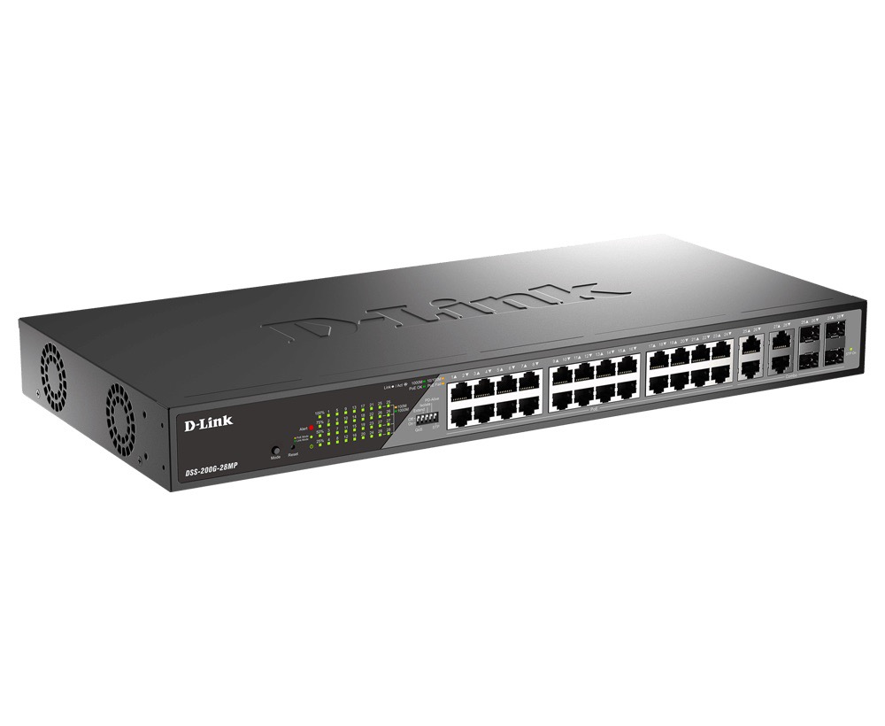 Obrázek D-Link DSS-200G-28MP/E 28-Port Gigabit Ethernet PoE+ Surveillance Switch