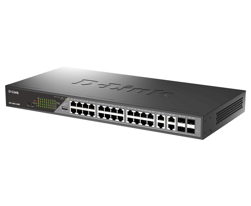 Obrázek D-Link DSS-200G-28MP/E 28-Port Gigabit Ethernet PoE+ Surveillance Switch