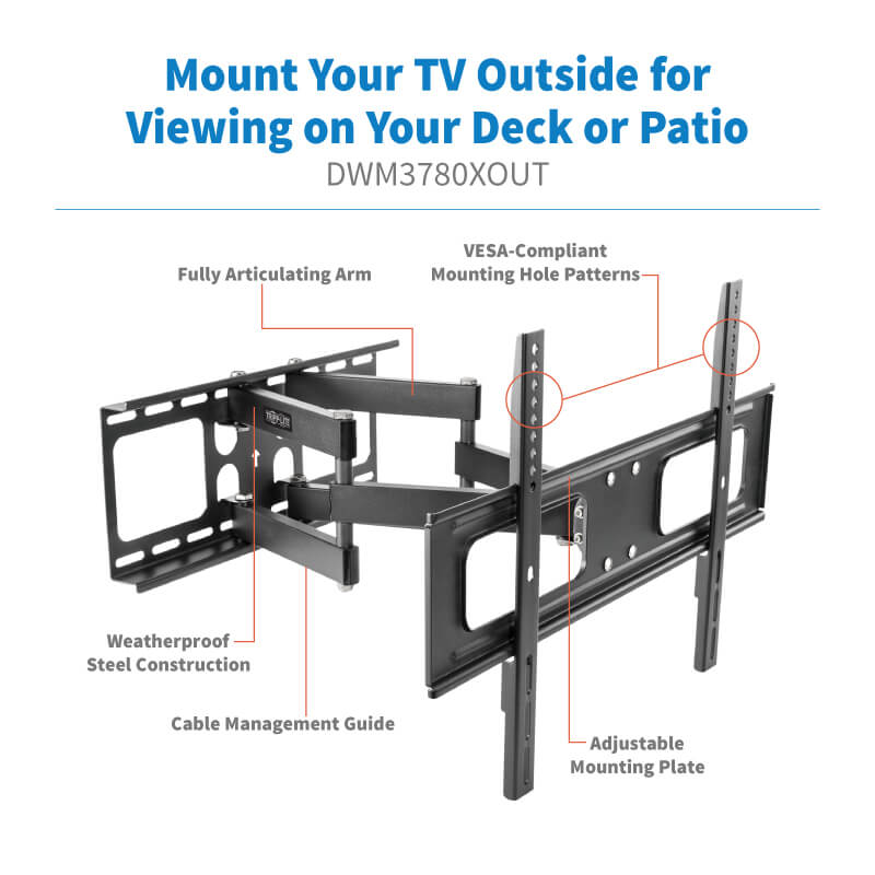 Obrázek Tripplite Držák pro televizory a monitory 37"…80", kloubové rameno, venkovní