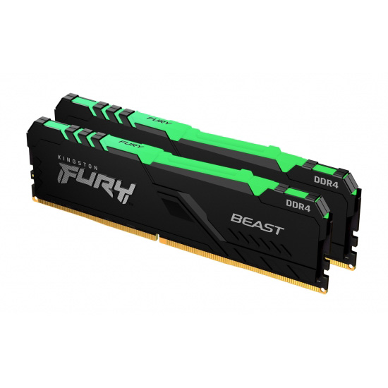 Obrázek Kingston FURY Beast/DDR4/32GB/3200MHz/CL16/2x16GB/RGB/Black