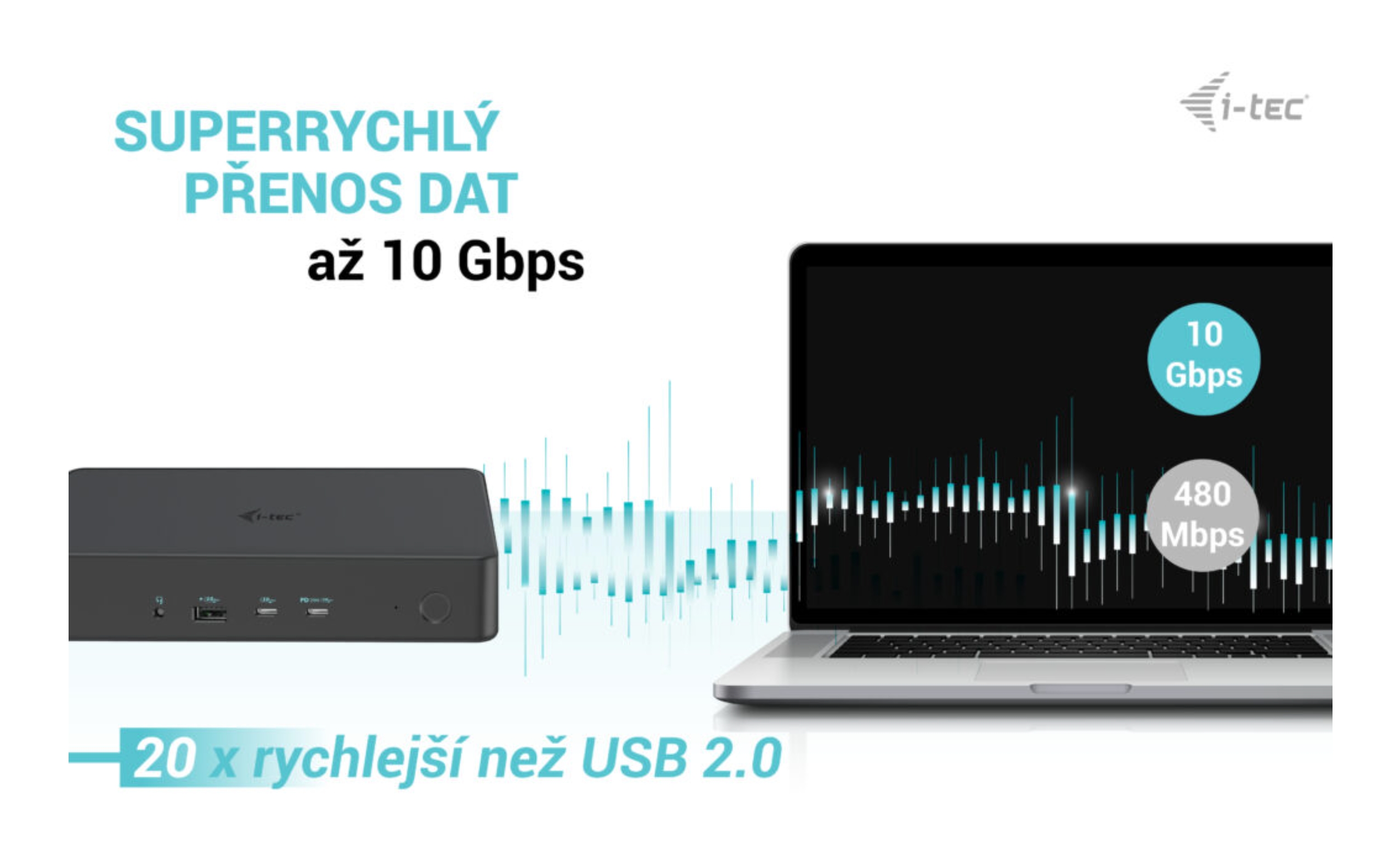 Obrázek i-tec USB 3.0/USB-C/Thunderbolt 3 Professional Dual 4K Display Docking Station Gen2, PD 100W