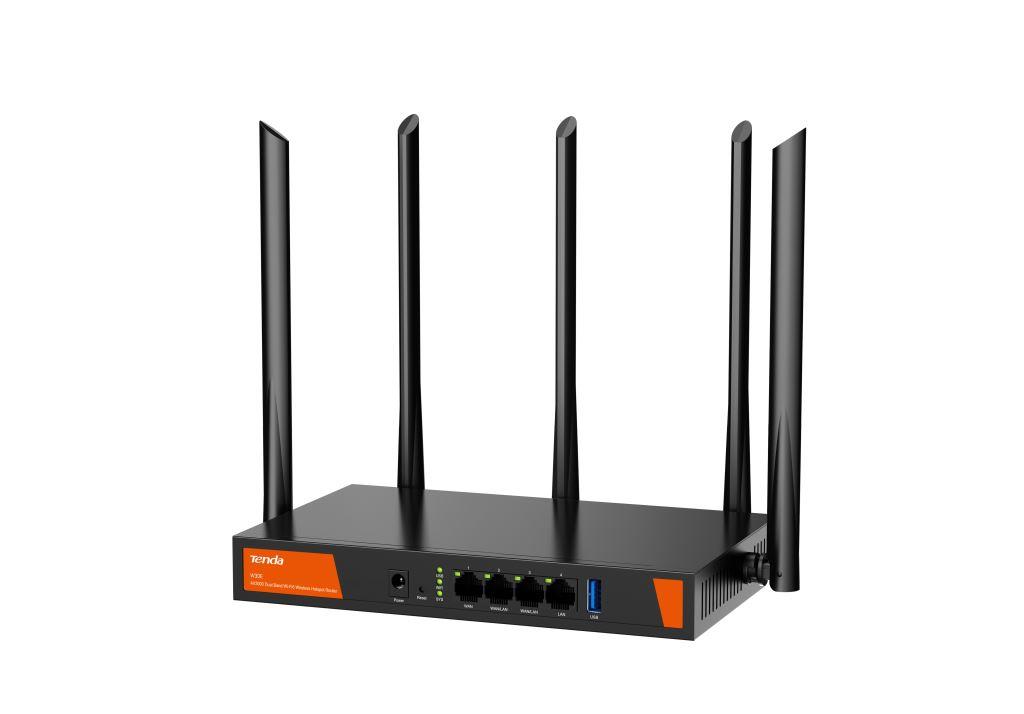 Obrázek Tenda W30E WiFi Hotspot AX3000 Gigabit Router, 1x GWAN, 2x GWAN/LAN, 1x GLAN, VPN, Captive portal