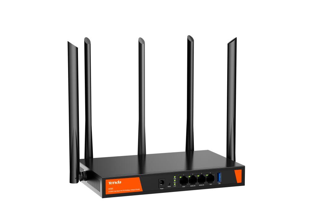 Obrázek Tenda W30E WiFi Hotspot AX3000 Gigabit Router, 1x GWAN, 2x GWAN/LAN, 1x GLAN, VPN, Captive portal