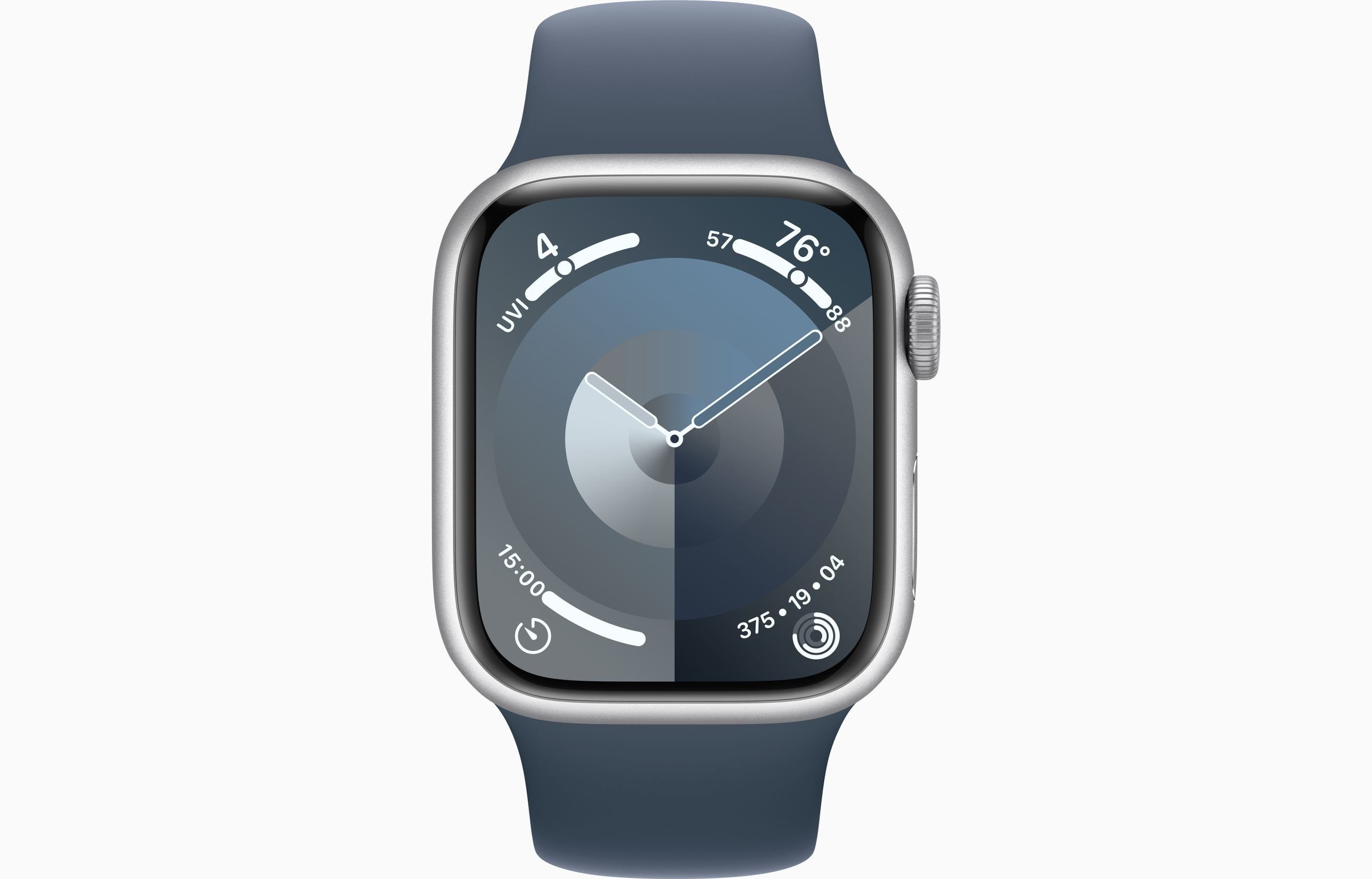 Obrázek Apple Watch S9 Cell/41mm/Silver/Sport Band/Storm Blue/-S/M