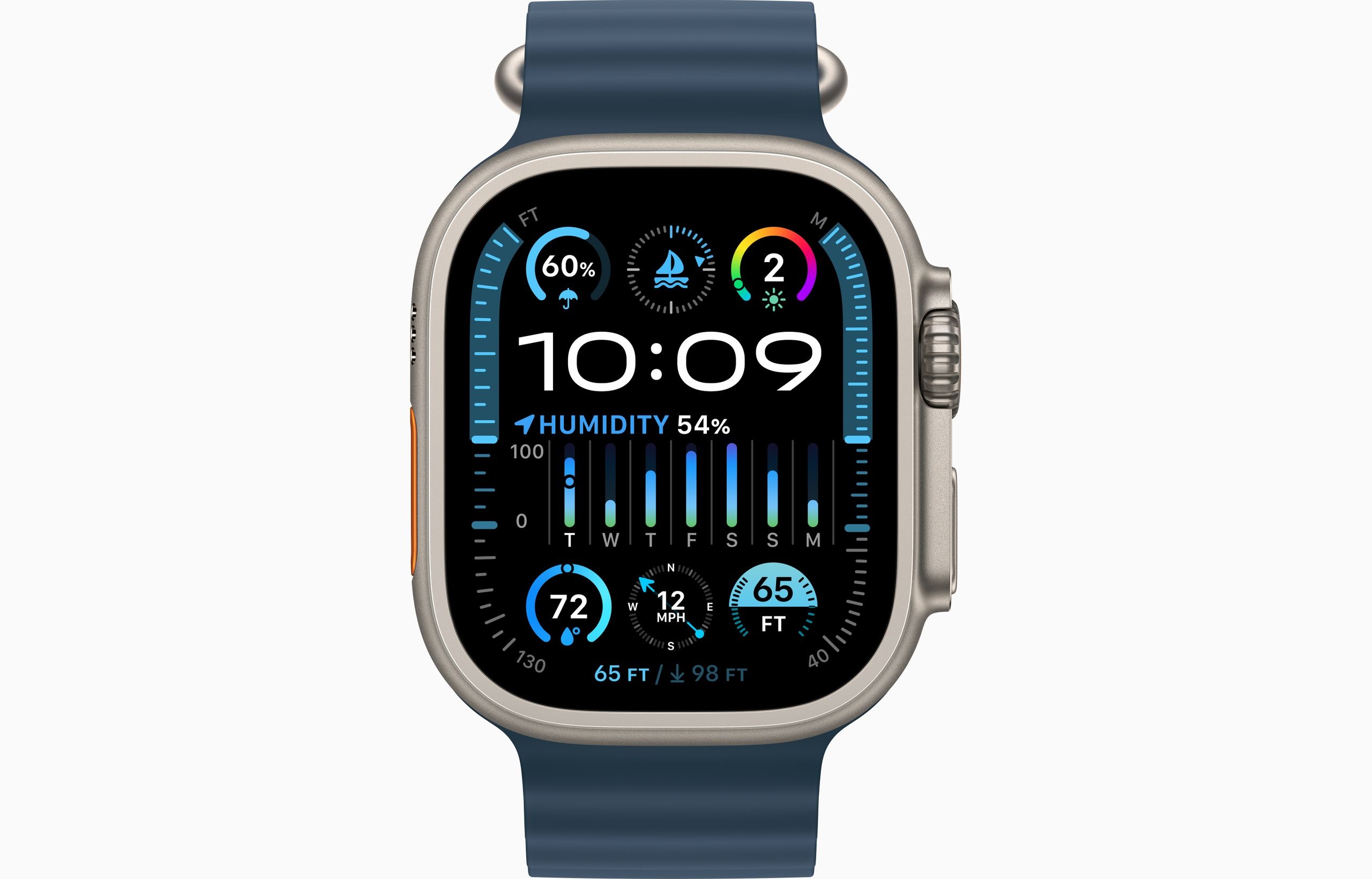 Obrázek Apple Watch Ultra 2/49mm/Titan/Sport Band/Blue Ocean