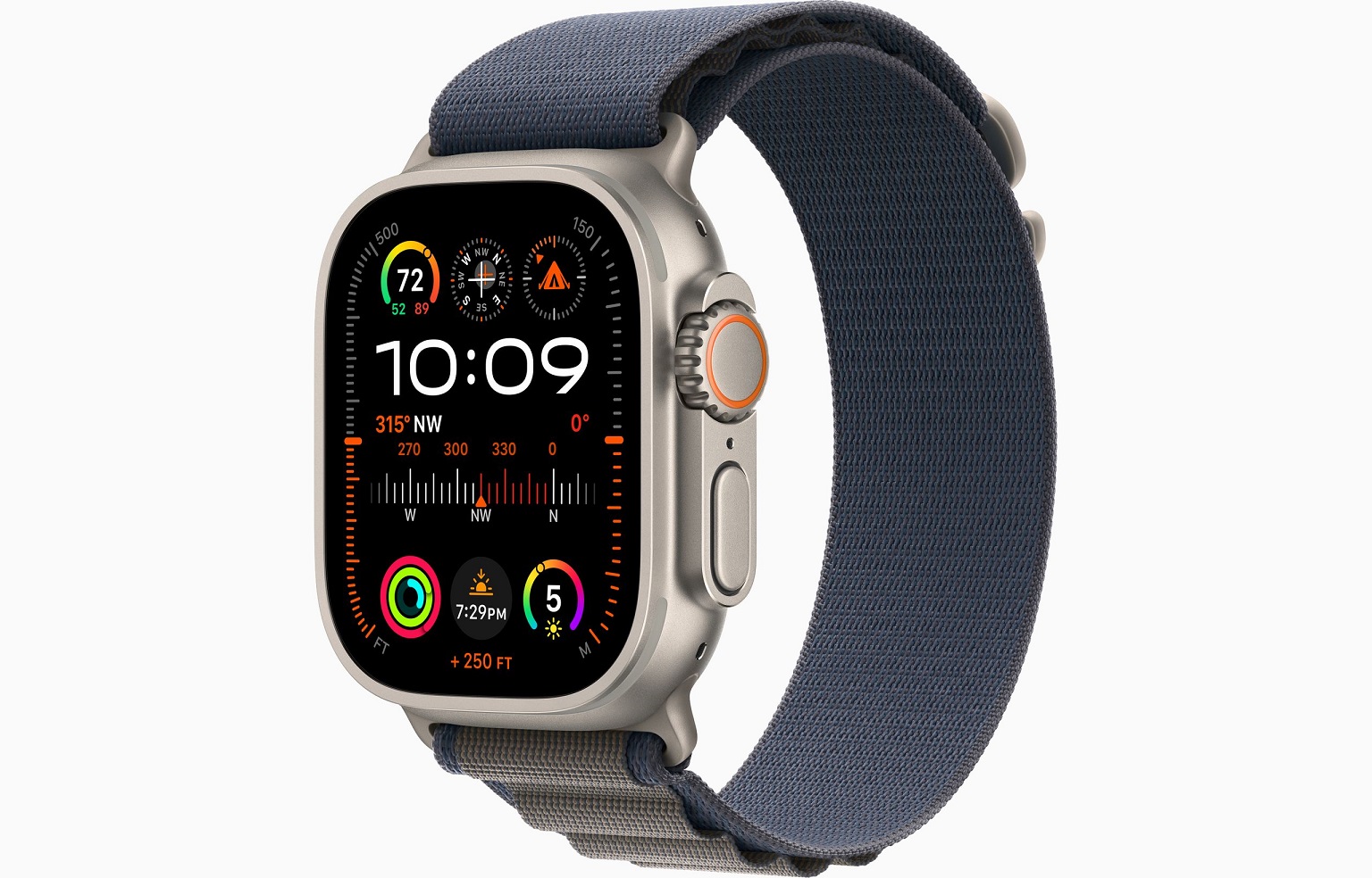 Obrázek Apple Watch Ultra 2/49mm/Titan/Sport Band/Blue Alpine/Large