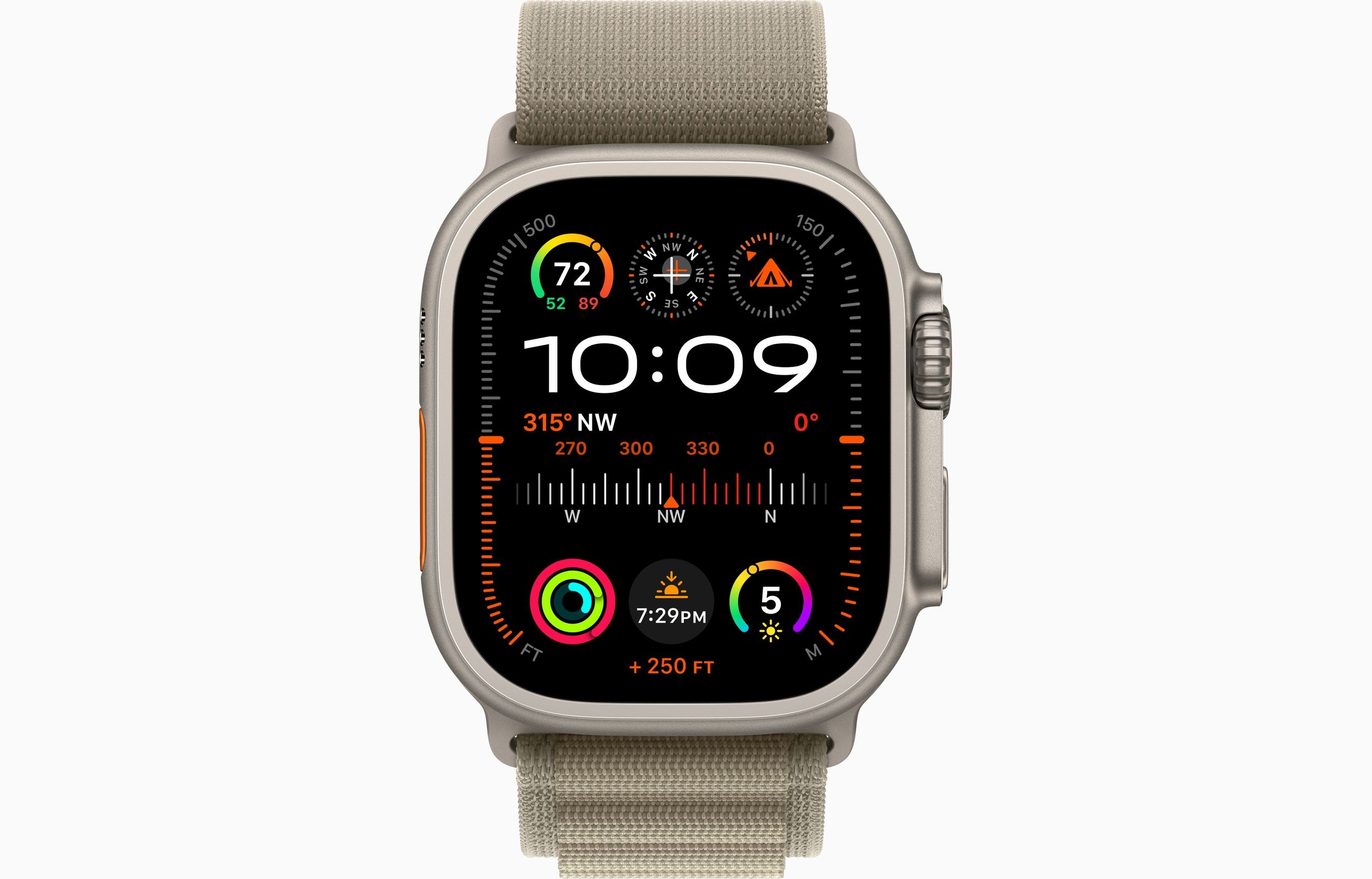 Obrázek Apple Watch Ultra 2/49mm/Titan/Sport Band/Olive Alpine/Large