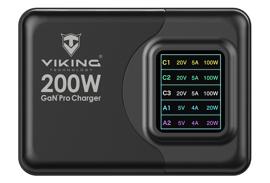 Obrázek Viking USB GaN charger 200W PD PRO