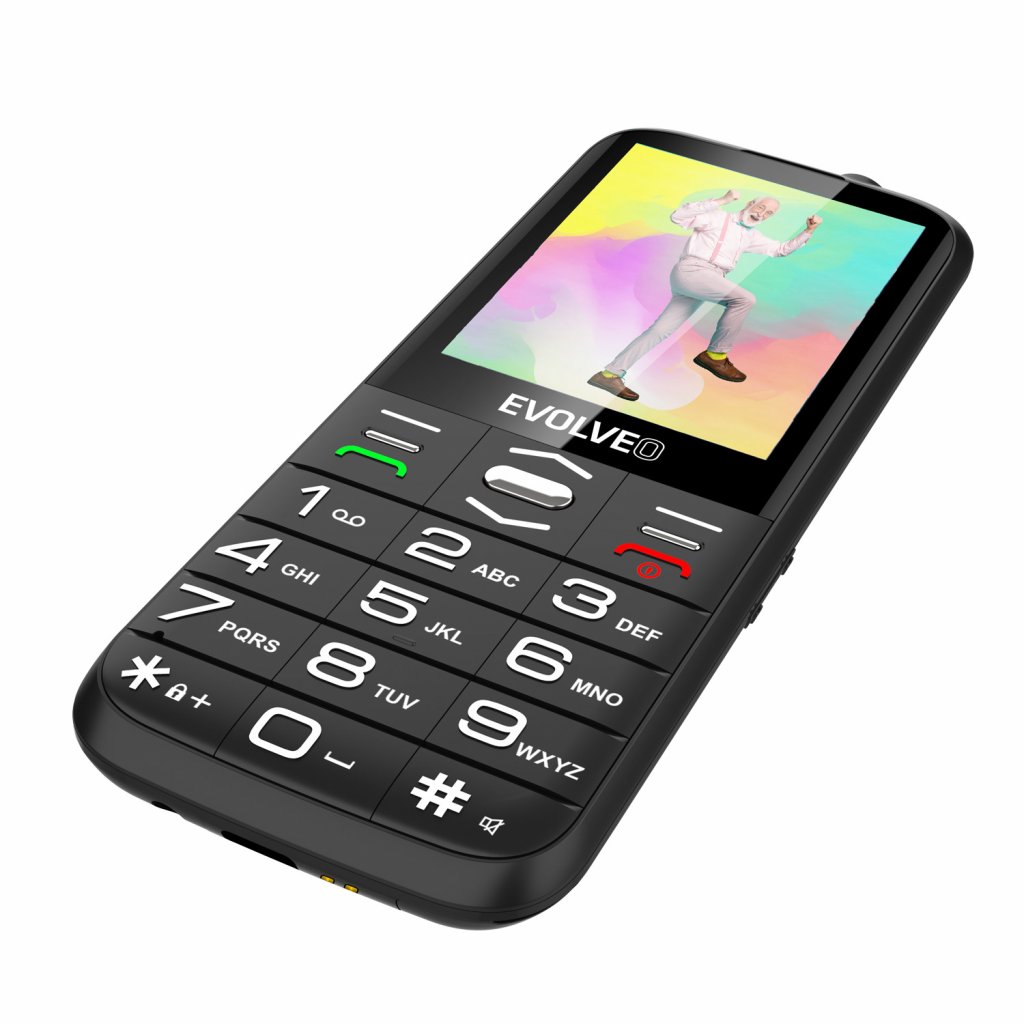 Obrázek EVOLVEO EasyPhone XO, mobilní telefon pro seniory s nabíjecím stojánkem (černá barva)