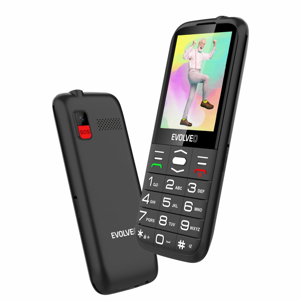 Obrázek EVOLVEO EasyPhone XO, mobilní telefon pro seniory s nabíjecím stojánkem (černá barva)