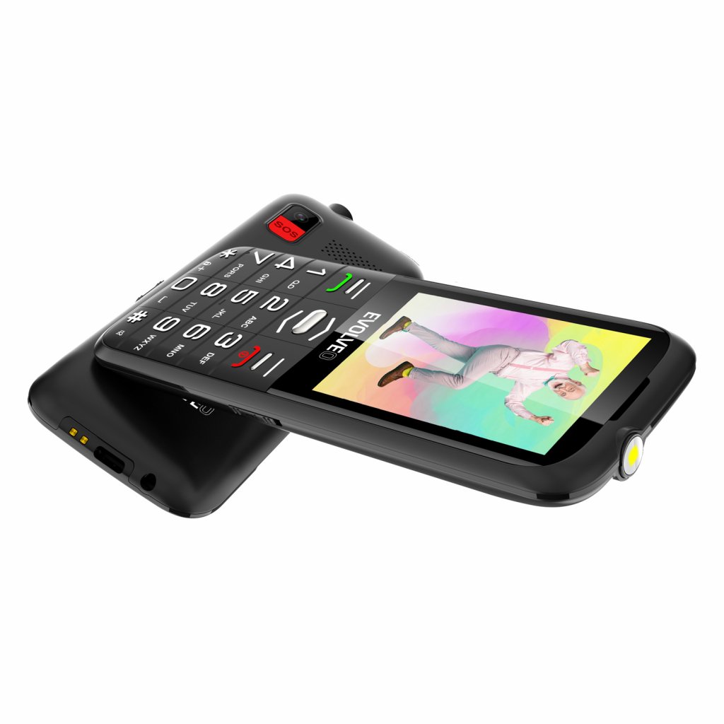 Obrázek EVOLVEO EasyPhone XO, mobilní telefon pro seniory s nabíjecím stojánkem (černá barva)