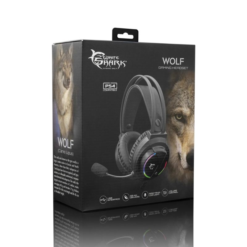 Obrázek White Shark herní headset WOLF, PC, PS4 (GH-2044)