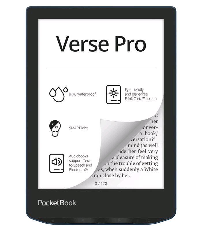 Obrázek E-book POCKETBOOK 634 Verse Pro Azure, modrý