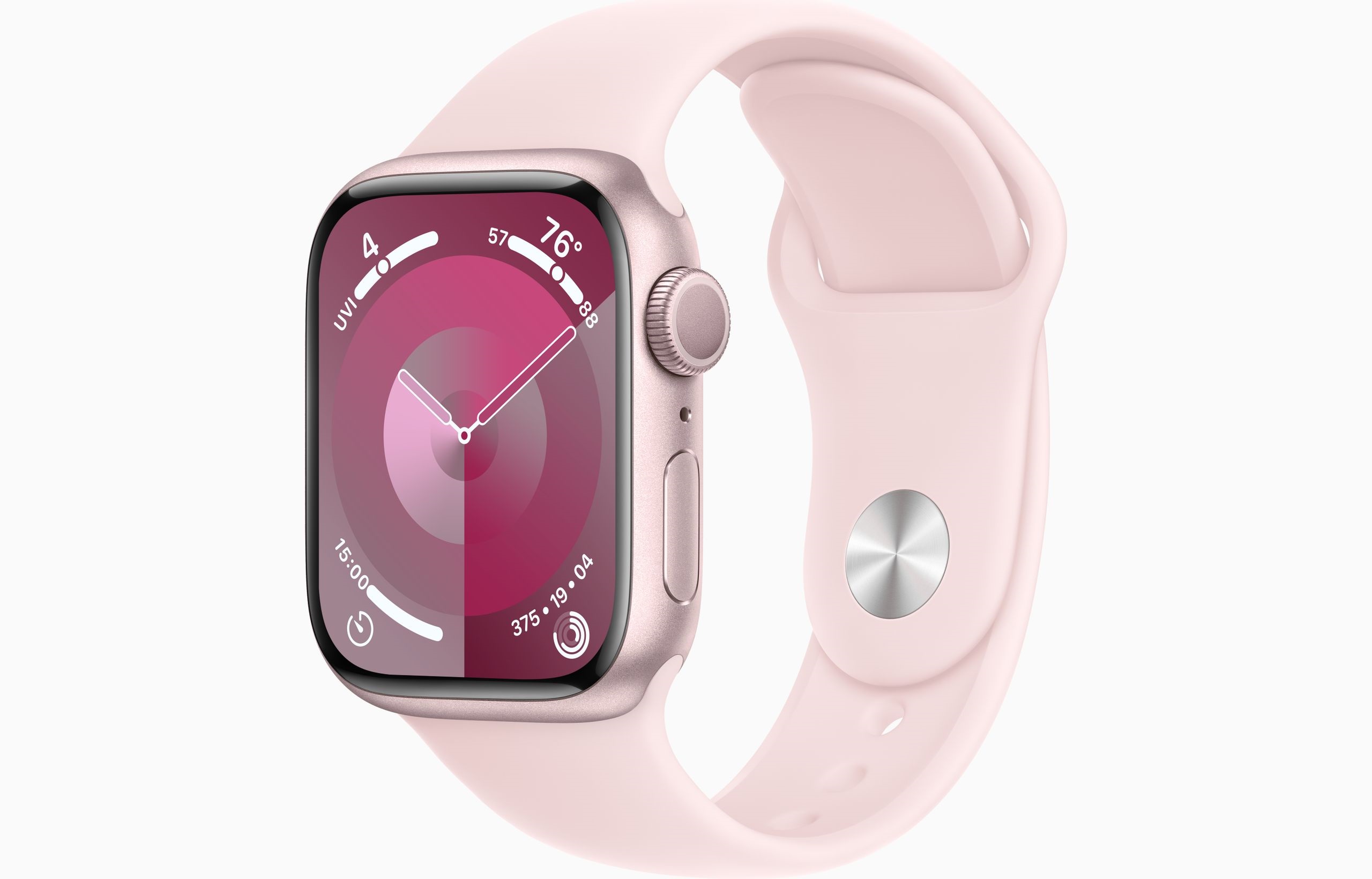 Obrázek Apple Watch S9/45mm/Pink/Sport Band/Light Pink/-M/L