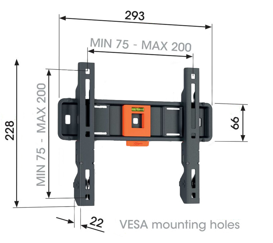 Obrázek Vogel's TVM 1203, fixní TV držák pro obrazovky 19-50", 30 kg